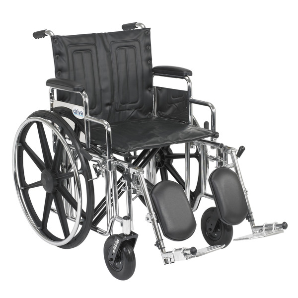 Drive Medical Sentra Extra Heavy Duty Wheelchair - 20" Seat std20dda-elr